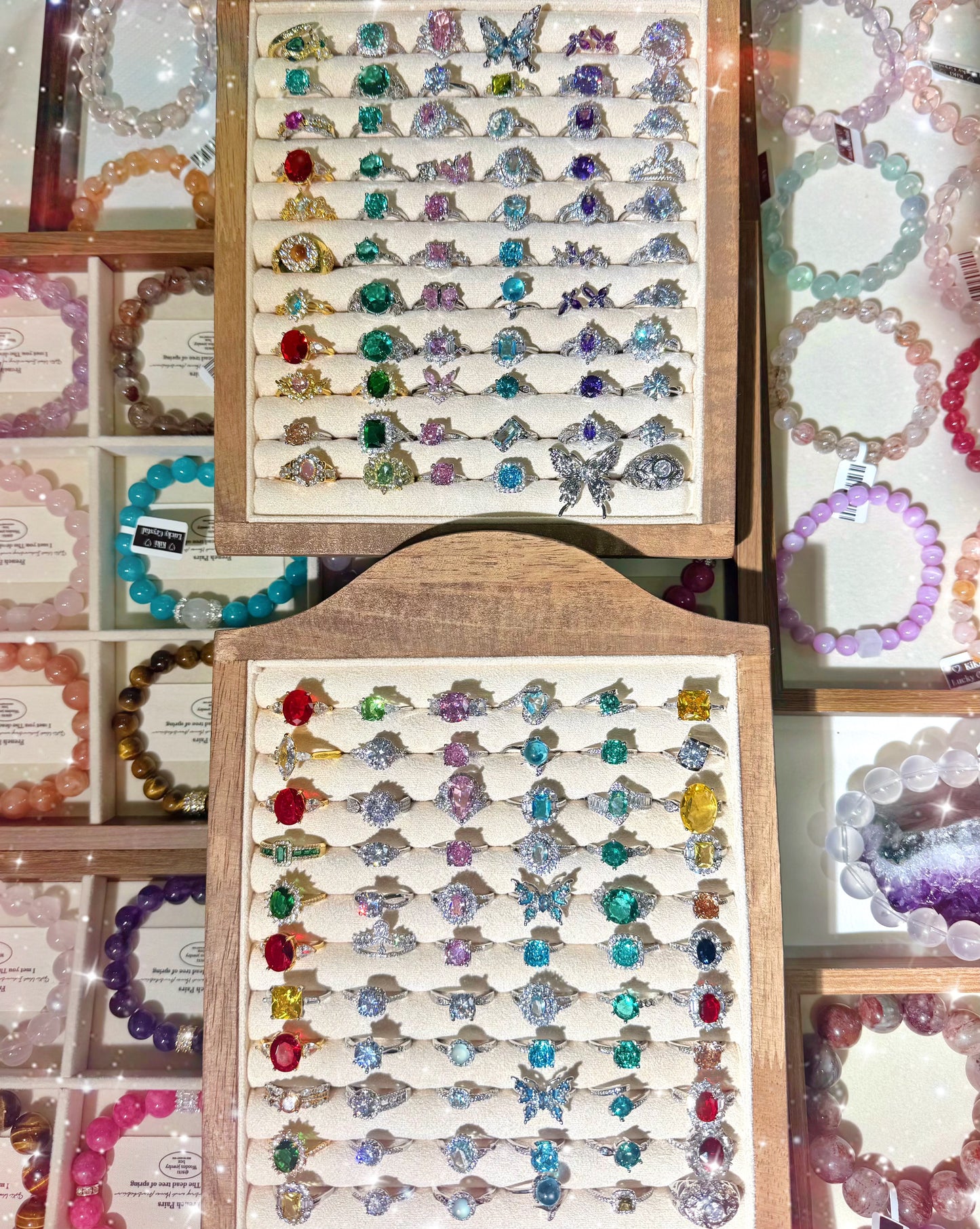 3.platinmun plated rings(5-15 pieces) (❤2 orders get a jewelry box)