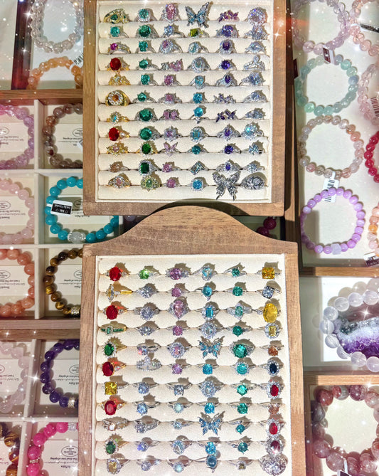 3.platinmun plated rings(5-15 pieces) (❤2 orders get a jewelry box)